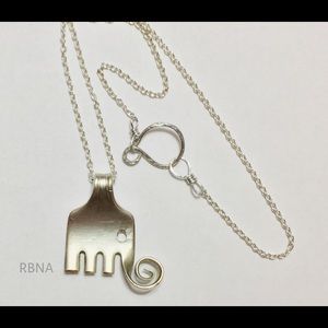 Silver Fork Silverware Vintage Animal Handmade